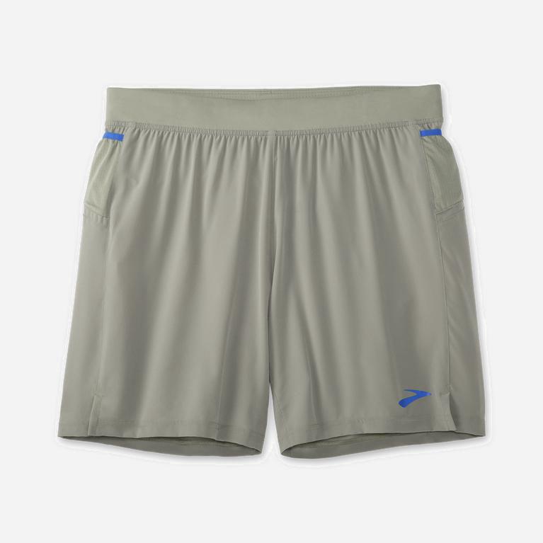 Brooks Sherpa 7 2-In-1 Mens Running Shorts - Shadow/Bluetiful/LightGrey - Philippines (745021VRZ)